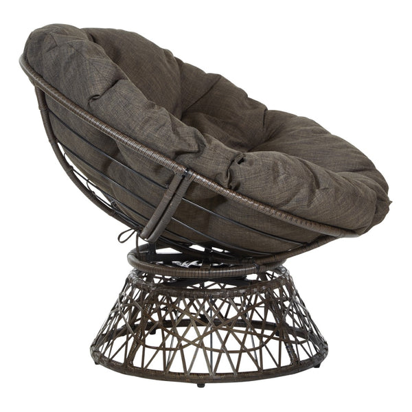 OSP Home Furnishings Papasan Chair Brown