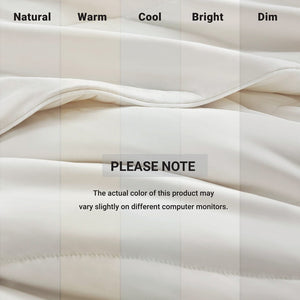 English Elm 1-piece King Reversible Tencel Fill Comforter with Sculptural Weave Cooling Texture White B035P408274