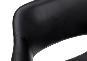 English Elm Office Chair Modern Low-Back Faux Leather swivel with Integrated Armrests, Hydraulic Lift, Chrome Base B2710P219679