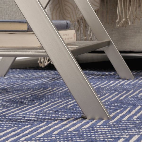 English Elm Side Table - Modern White Finish With Sturdy Metal Frame, Ideal For Small Spaces & Stylish Storage B356P367985-GIGA