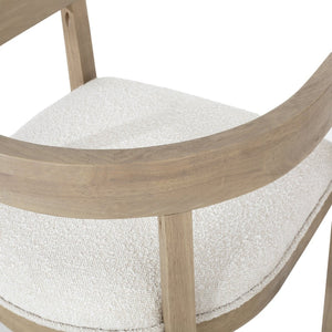 English Elm Dining Arm Chairs Set of 2 Upholstered Tub Style Rubberwood Mid-century Modern Seating N771P388967A