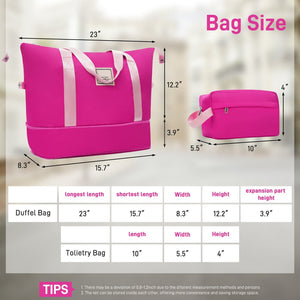 English Elm 6 Piece Hardshell Abs Travel Set with Spinner Wheels Combination Lock and Toiletry Bag Pink N732P391314H