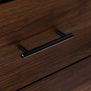 English Elm Walker Edison - Modern 4-Drawer Dresser Walnut with Tapered Metal Legs, Smooth Glides, Durable MDF Laminate Finish B185P326692