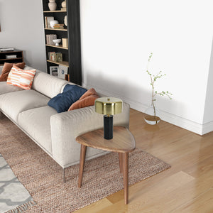 English Elm Ashcroft Furniture - New Modern Stylish Desk Lamp - Compact Gold & White Drum Shade, Easy Setup For Home Or Office Use B183P315116