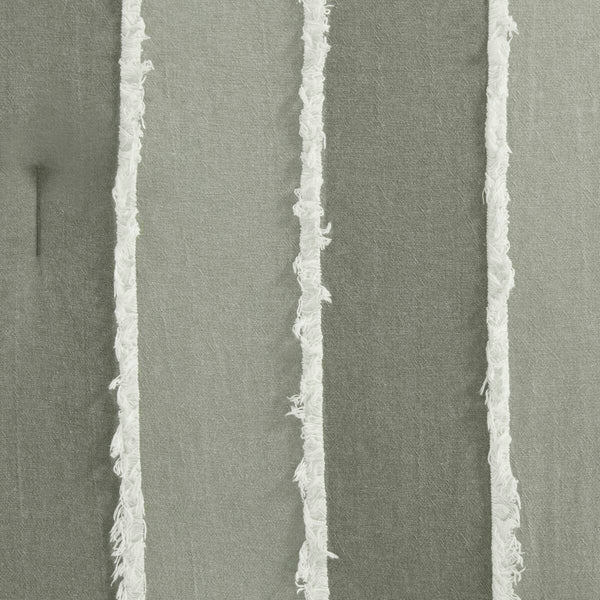 English Elm 3 Striped Cotton Comforter Set Full/Queen with Clip Jacquard Trim, Hypoallergenic OEKO-TEX Certified Bedding Sage 22.83 L x 22.05 W x 9.84 H B035P268141