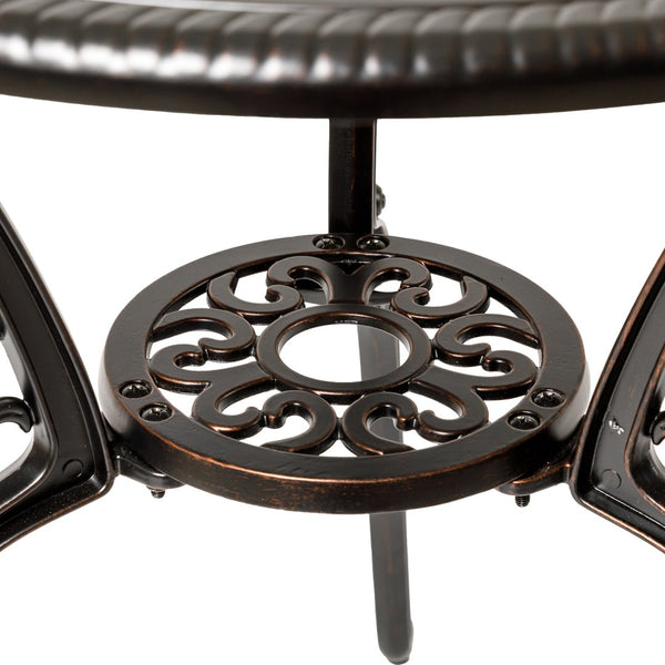 English Elm Vigo Outdoor Accent Table Powder Coated All Weather Patio Balcony Square Side N776P381211C