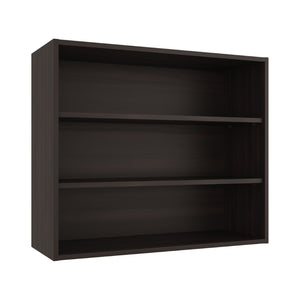 English Elm Ida Staggered Open Wall Shelving Unit with Rich Walnut Finish for Modern Interiors Dark Walnut B097P474315