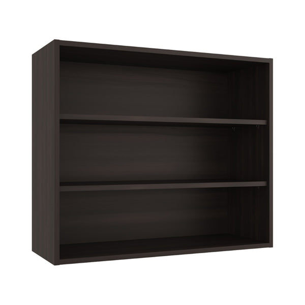 English Elm Ida Staggered Open Wall Shelving Unit with Rich Walnut Finish for Modern Interiors Dark Walnut B097P474315