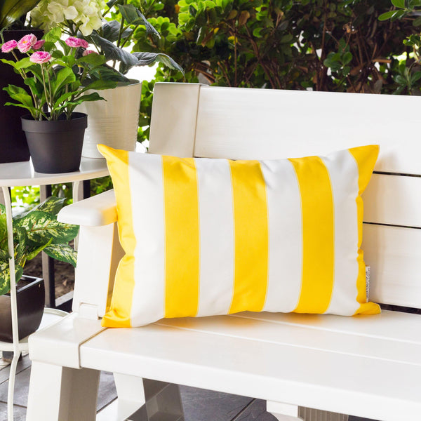 English Elm Horizon Stripe Pillow 14" X 20" – Stylish Indoor/Outdoor Accent, Weather-Resistant & Easy Care! B357P367229