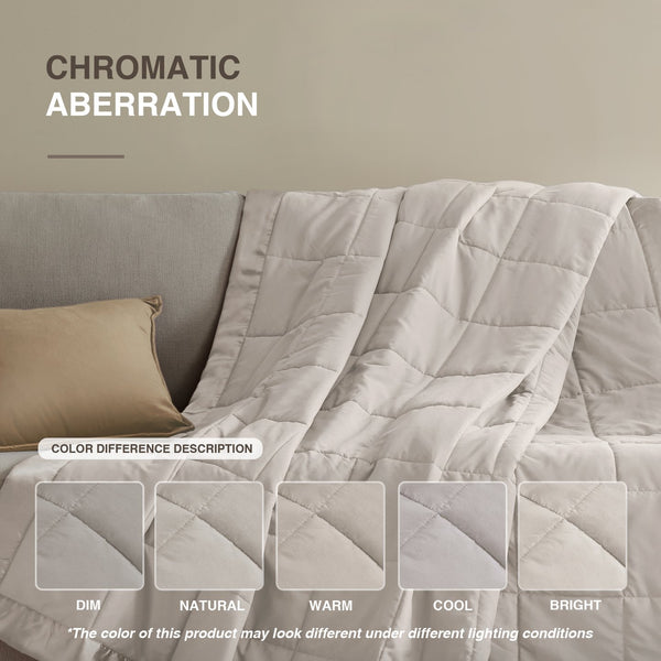 JLA Home Madison Park - Lightweight Cozy Down Alternative Blanket with Satin Trim, Moisture-Wicking, Hypoallergenic Comfort Grey MP51-1534