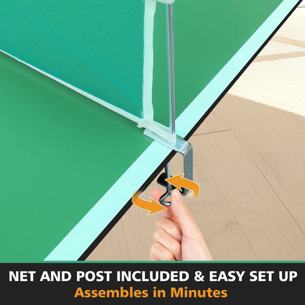 English Elm 8ft Foldable Mdf Ping Pong Conversion Top for Solo Practice and Indoor Play Green W1408P262535