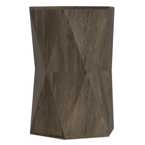English Elm Mckinley Solid Mango Wood Hexagonal Side Table Sculptural Accent for Any Room B136P420287