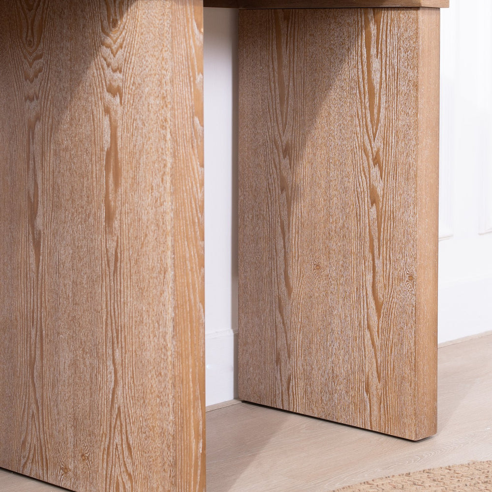 English Elm Rustic Archway Console Table 60" Long Narrow Sofa Table with Arched Legs, Natural Wood Finish, Stable Hallway Foyer Piece W2729P330225