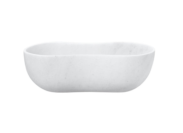 English Elm White Natural Marble Vessel Sink - Handcrafted Elegance With Semi-Polished Finish For Luxurious Bathrooms W1696P333269-GIGA