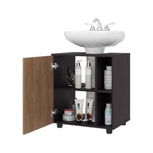 English Elm Pascuale Compact Under-Sink Cabinet with Cut-Out Back, Double Doors & Side Shelves for Small Baths B200P368126