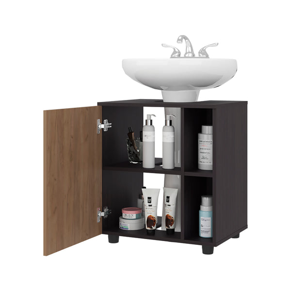 English Elm Pascuale Compact Under-Sink Cabinet with Cut-Out Back, Double Doors & Side Shelves for Small Baths B200P368126