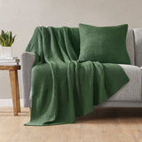 INK+IVY Bree Knit Casual Square Pillow Cover II21-1300 Green