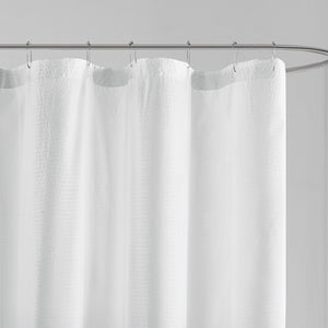 JLA Home Madison Park - Ombre Embossed Seersucker Shower Curtain — Textured Gradient Design, Machine Washable, 72"x72" Taupe MP70-7541