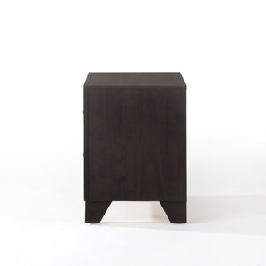 English Elm Espresso Two-Drawer Nightstand with Dovetail Drawers & Metal Glides, 22"W x16"D x22"H — Elegant Storage Piece B011P317180