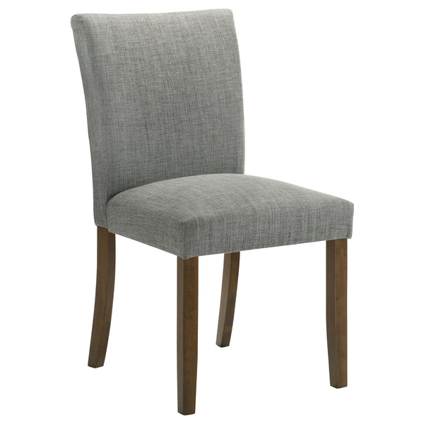English Elm Conifer Upholstered Dining Side Chair Set of 2 with Curved Back and Squared Legs for Everyday Comfort Grey B062P375408