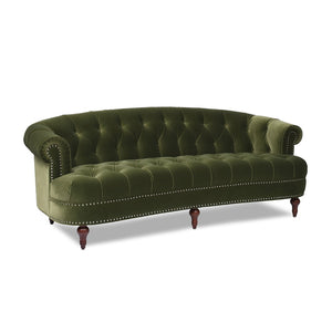 English Elm La Rosa Chesterfield Sofa Tufted Velvet Nailhead Trim Victorian Parlor Style B2719P238191