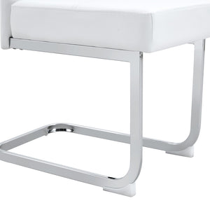 English Elm Set Of 4 White Ergonomic Dining Chairs With Thick Cushion, Built-In Springs For Ultimate Comfort W3226P279079-GIGA