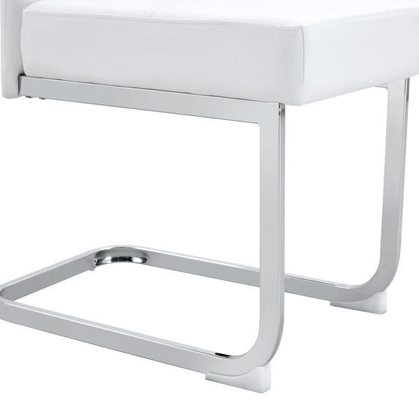 English Elm Set Of 4 White Ergonomic Dining Chairs With Thick Cushion, Built-In Springs For Ultimate Comfort W3226P279079-GIGA