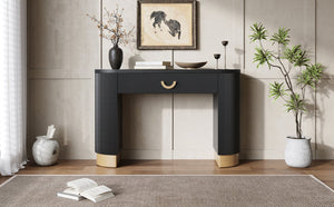 English Elm Christopher Knight Home® - Mirod Modern Console Table - Stylish Vertical Ribbed Design With Functional Drawer & Sleek Storage N760P281361B