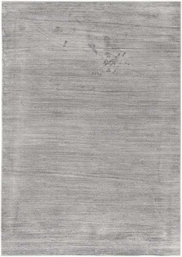 Unique Loom Finsbury Kate Machine Made Solid Rug Gray, Ivory 7' 1" x 10' 0"