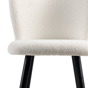 English Elm Christopher Knight Home® - 30'' Modern Barstool with White Fabric Seat, Ergonomic Curved Back, Black Legs & Gold Tips N780P228980W
