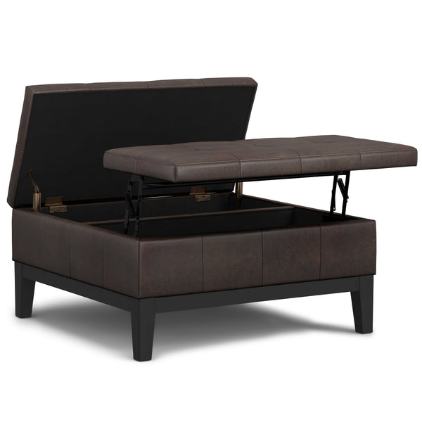 English Elm Dover Lift-Top Ottoman: Stylish Coffee Table With Hidden Storage & Versatile Seating For Any Room B136P252691