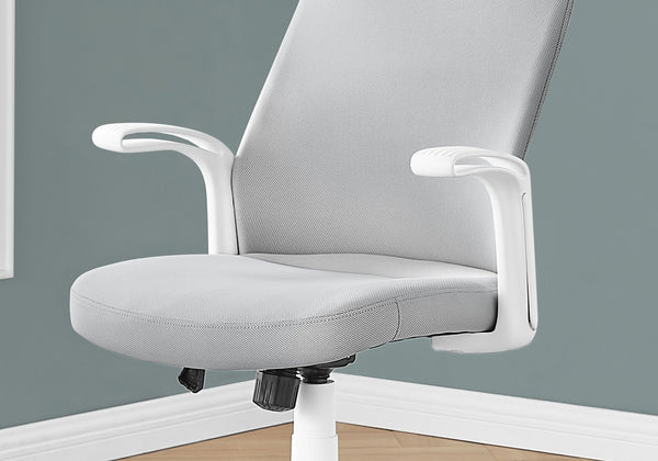 English Elm Office Chair High-Back Ergonomic Executive Seat with Headrest, Adjustable Tilt, Swivel, Casters, Modern Finish White 30 L x 9 W x 24 H B2710P219696