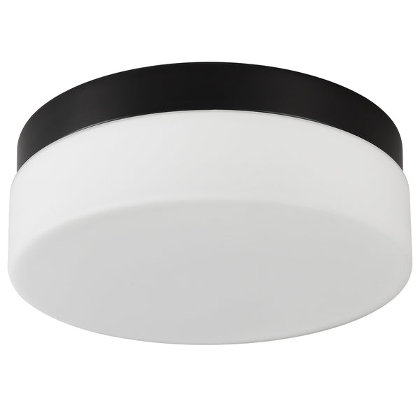 English Elm 1 LED Flush Mount Ceiling Light Fixture 24W 12 Inch Round Surface Lamp Energy Saving 3-Mode Durable Safety Rated Black W2312P375009