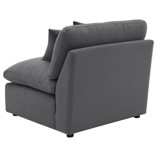 English Elm Greeley Armless Accent Chair with Performance Fabric and Foam Cushions for Modern Living B062P441446