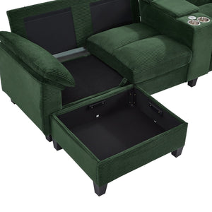 English Elm Swivel Barrel Accent Chair Chenille Tufted Round Club Seat for Living Room Lounge Green N719S002180F