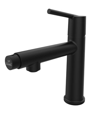 English Elm Matte Black Single Handle Bathroom Faucet – Dual Flow Modes, Compact Design For Easy Installation! T3177P289659