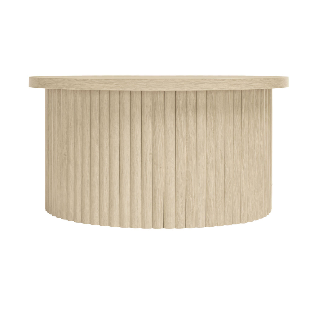 English Elm Coffee Table - Modern Round Accent Table With Flip-Top Design For Small Spaces & Living Rooms W688P248119