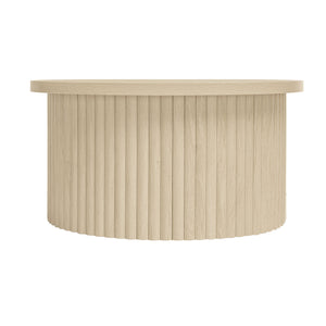 English Elm Coffee Table - Modern Round Accent Table With Flip-Top Design For Small Spaces & Living Rooms W688P248119