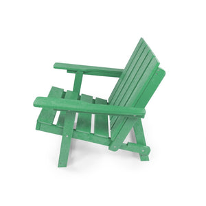 English Elm Shoreline Recycled Hdpe Folding Adirondack Chair Fully Assembled Modern Patio Seating Green B2745P409682