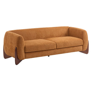 English Elm Christopher Knight Home® - 82Inches Caramel Boucle Sherpa Sofa - Plush Comfort, Modern Design, Cozy Living Room Essential N771P205090W_N771P205091W