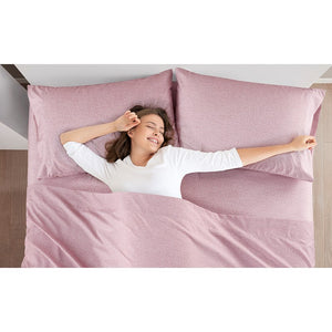 English Elm 4PCS King Sheet Set - Ultra-Soft 100% Polyester Microfiber, Deep-Pocket Fitted Sheet, Wrinkle-Resistant Comfort Blush 11.81 L x 9.84 W x 4.72 H B035P341183