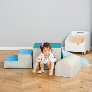 English Elm Qaba Four Piece Foam Toddler Climbing Set with Wipe Clean Pu Leather Safe Play W2225P217346