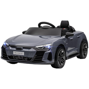 English Elm Aosom Licensed Audi 12v Electric Ride on Toy Car with Remote Suspension and Lights Gray W2225P229543