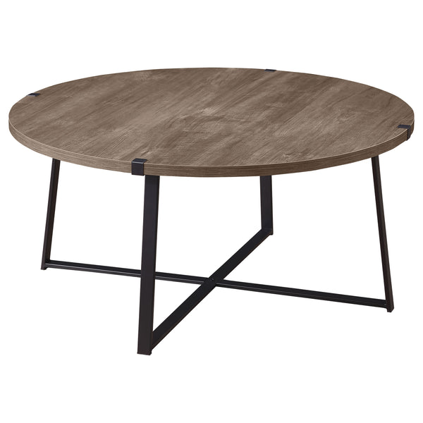 English Elm Heyer Grey Round Coffee Table - Durable, Modern Design For Minimalist & Scandinavian Interiors - 35.5" B062P299801