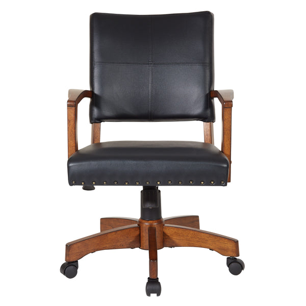 OSP Home Furnishings Deluxe Wood Bankers Chair Black