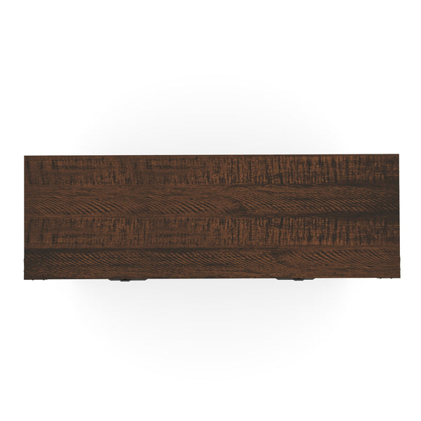 English Elm Farmhouse Double Tilt-Out Trash Cabinet - Antique Blue Barn Door, 2 Drawers, Waterproof Top, 2x10gal W2557P324526