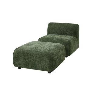 English Elm Modern Curved Accent Chair Plush Cloud Cushioning Sculptural Form for Any Room N767P399473G