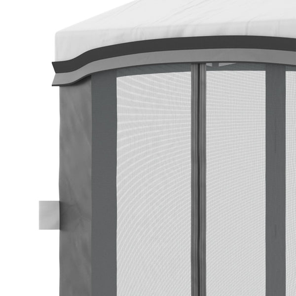 English Elm Outsunny 10' X 10' Pop-Up Canopy Tent With Mesh Netting, Adjustable Height, & Wheeled Carry Bag W2225P174219-GIGA