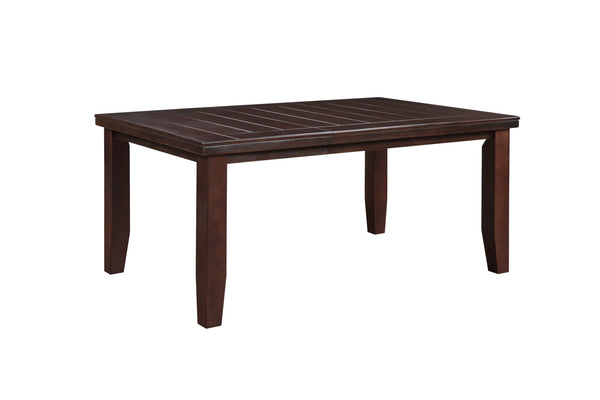 English Elm Urbana Maple Veneer Cherry Dining Table with Tapered Shaker Legs, Elegant Groove Edge Design B2726P256717