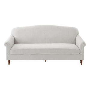 English Elm Modern Chenille Loveseat with Rolled Arms Pocket Spring Cushions and Rubberwood Legs N763P362173R
